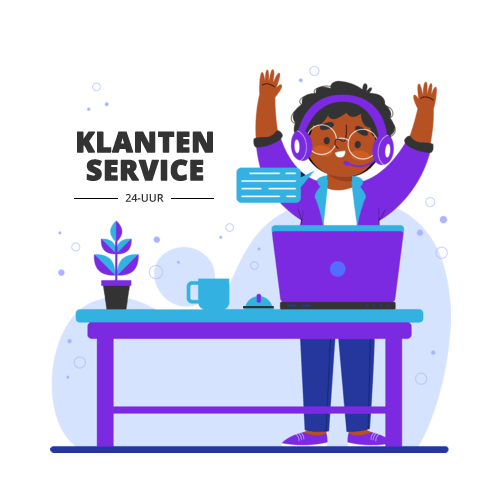 Onze AI-klantenservice is 24 uur per dag beschikbaar